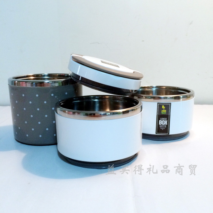 批发供应华美不锈钢三层保温饭盒 保温桶 多层保温便当盒