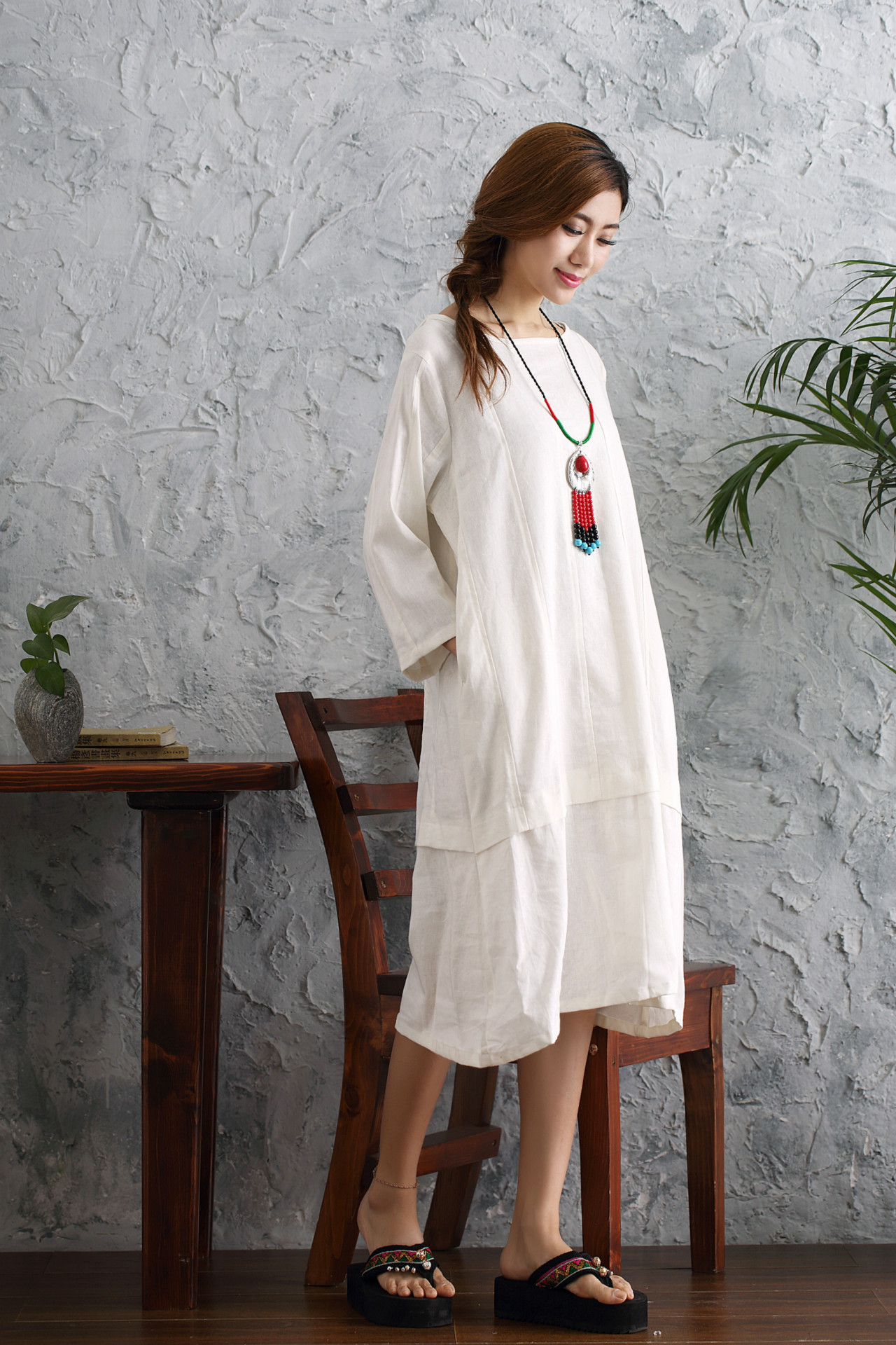 批发采购连衣裙-麻凡布衣 欧美时尚女装 纯色亚