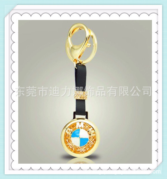 【厂家供应促销礼品 滴油 镶钻车标钥匙扣 高档
