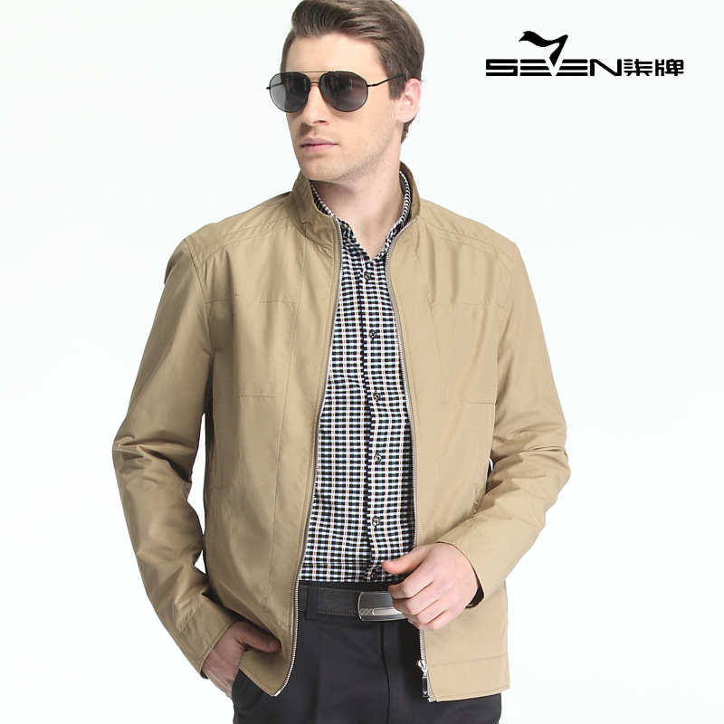 柒牌男式<em>夹克男</em>正品男士立领<em>商务休闲</em>夹<em>外套</em>夹