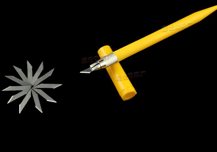 手机保护膜-小黄 OLFA橡皮章雕刻专用笔刀贴