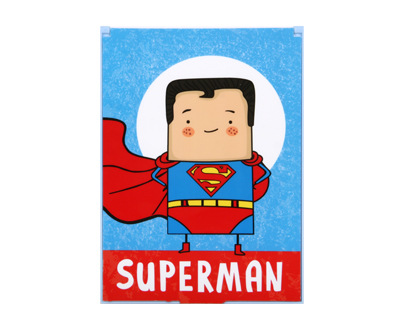 【明利包包宝 随身镜子系列 可爱卡通超人图案