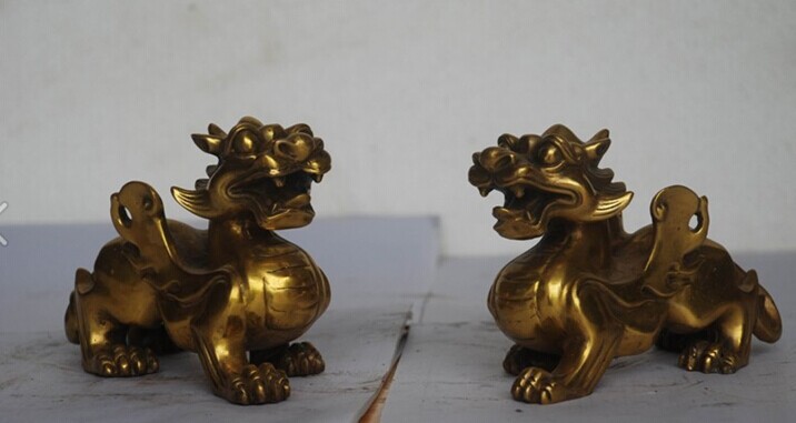 【送子麒麟 大中小号 神兽 招财辟邪纳福 风水摆