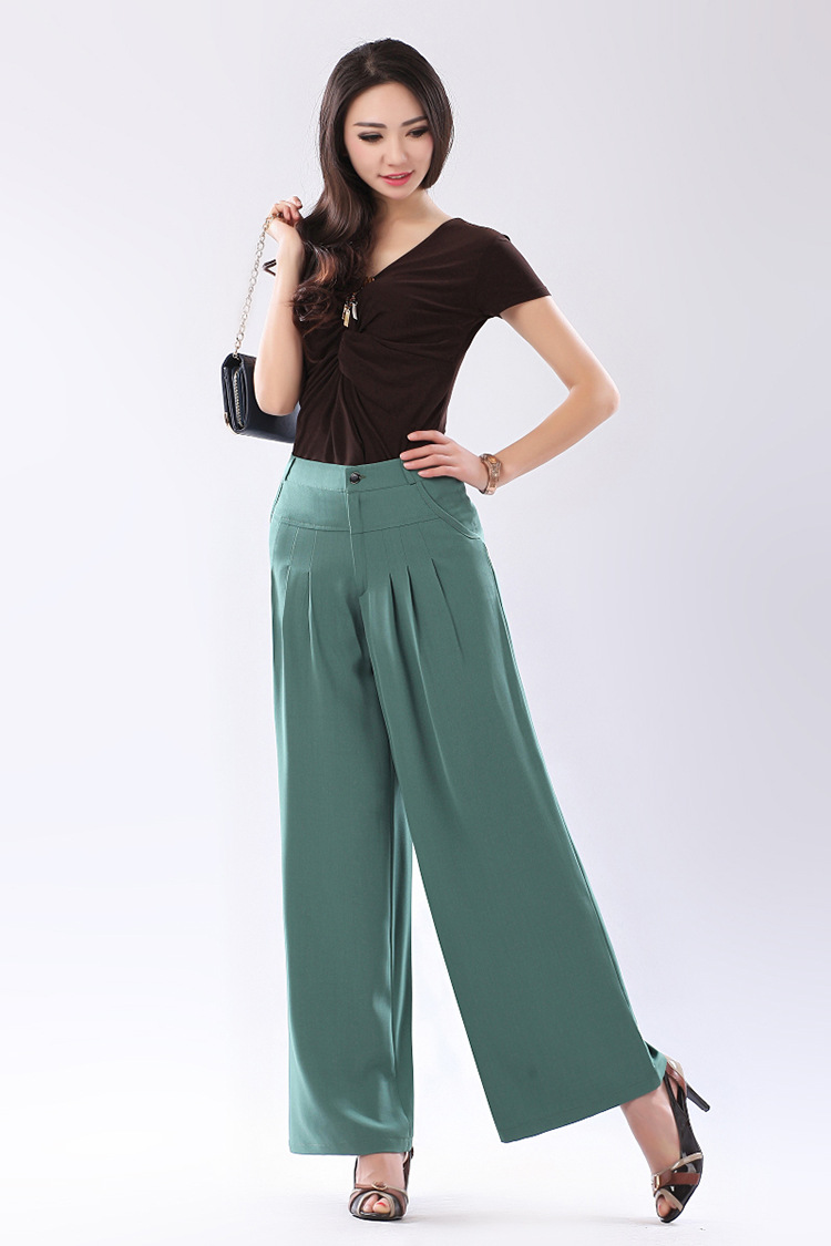 批发采购女式休闲裤-春夏款女士大喇叭裤 麻棉