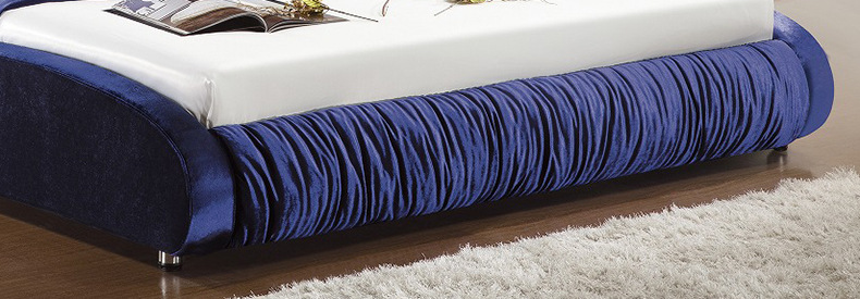 现代布艺床 时尚简约布床 1.5 1.8米 软靠背双人床 可拆洗