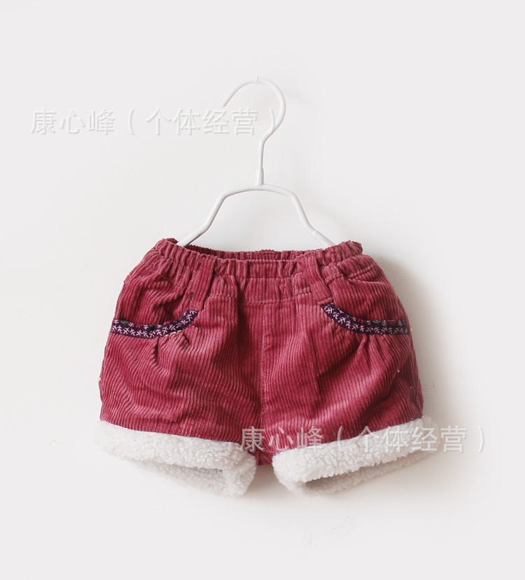 2014<em>秋款</em> 纯棉灯芯绒<em>女童短裤</em> 外贸原单 小童裤