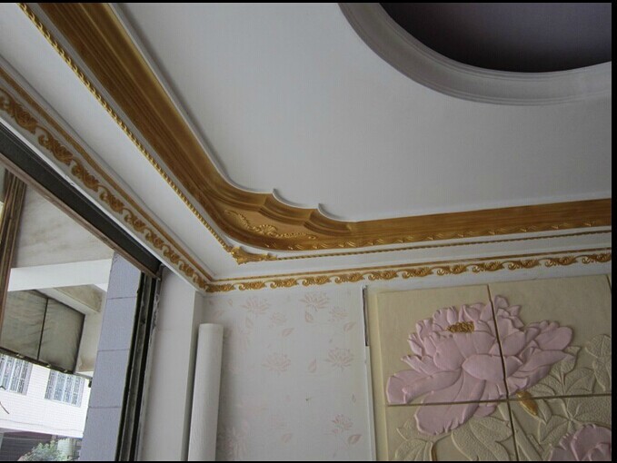 豪华金色石膏吊顶2
