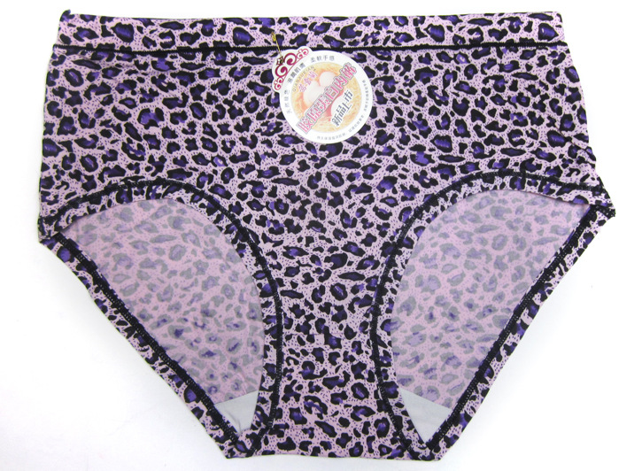 女士<em>内裤</em>-<em>义乌内裤批发</em> 印花豹纹女士三角裤 外