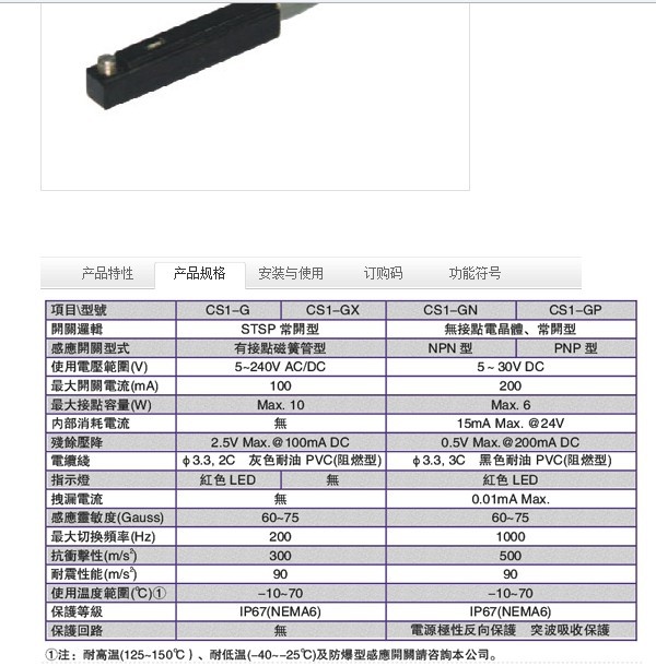 全新原装亚德客airtac感应开关/磁性开关cs1-g 正品现货批发