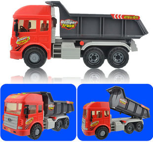 车模型-宝乐星大号惯性工程车 讲故事灯光音乐