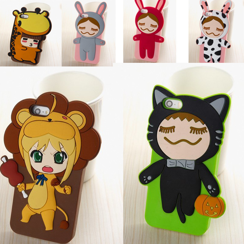 梨花娃娃 <em>蛙胶</em>卡通套 <em>苹果</em>4 4s iphone5 5S手机