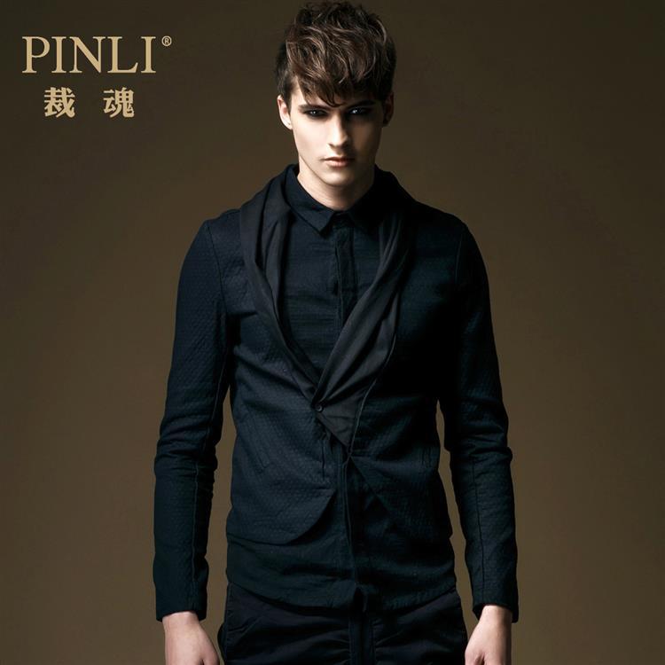 2014春装新品时尚男装<em>外套个性</em>拼接夹克<em>男潮</em>