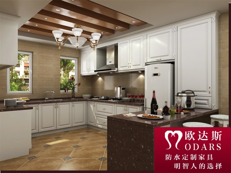 整体厨房-高端大气实木整体橱柜 实木整体橱柜