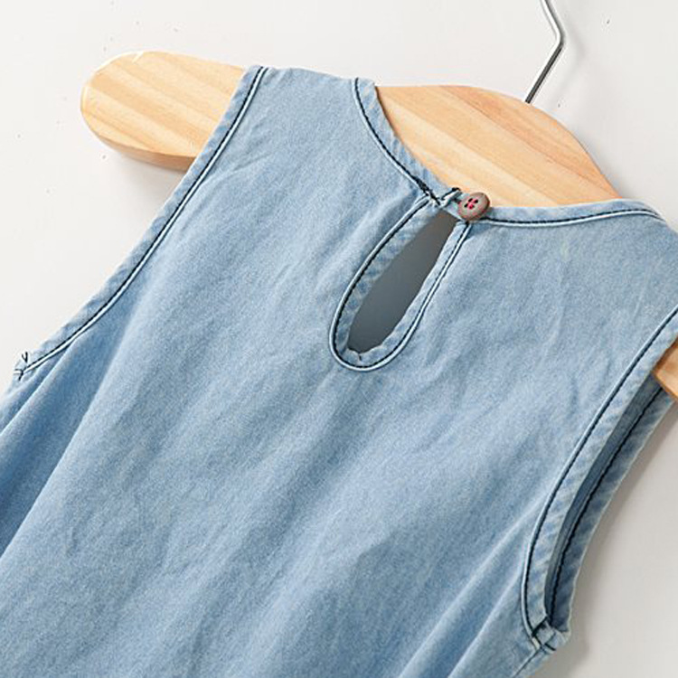 【速卖通货源 ZARA官网同步<em>女童马甲牛仔裙</em> 