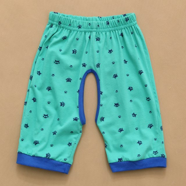 艺儿童装夏款 男童开裆裤 纯棉卡通<em>韩版马裤</em> 童