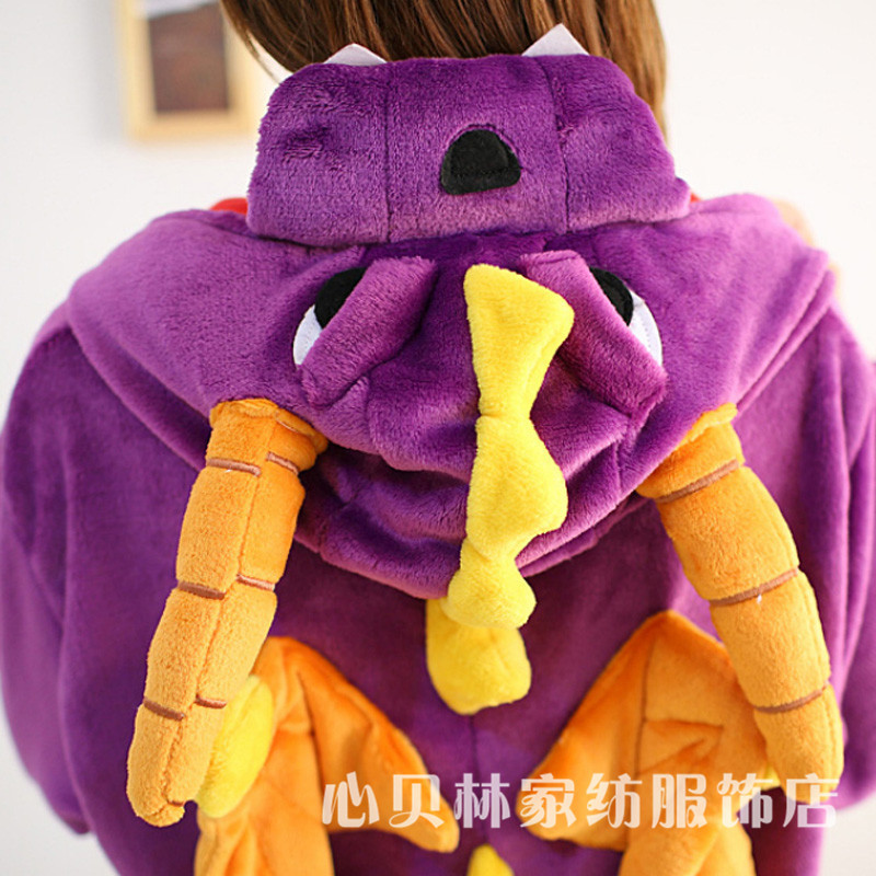 【2013秋冬款<em>紫龙</em>法兰绒卡通<em>动物连体睡衣</em> 男