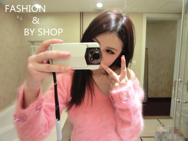 批发采购女式<em>毛衣</em>-高级<em>定制</em>款长毛貂绒<em>毛衣</em>女