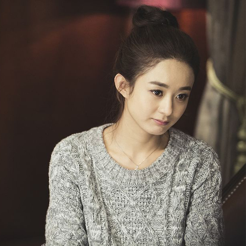 <em>杉杉来了赵丽颖</em>同款<em>毛衣</em>2014秋装新品灰色花