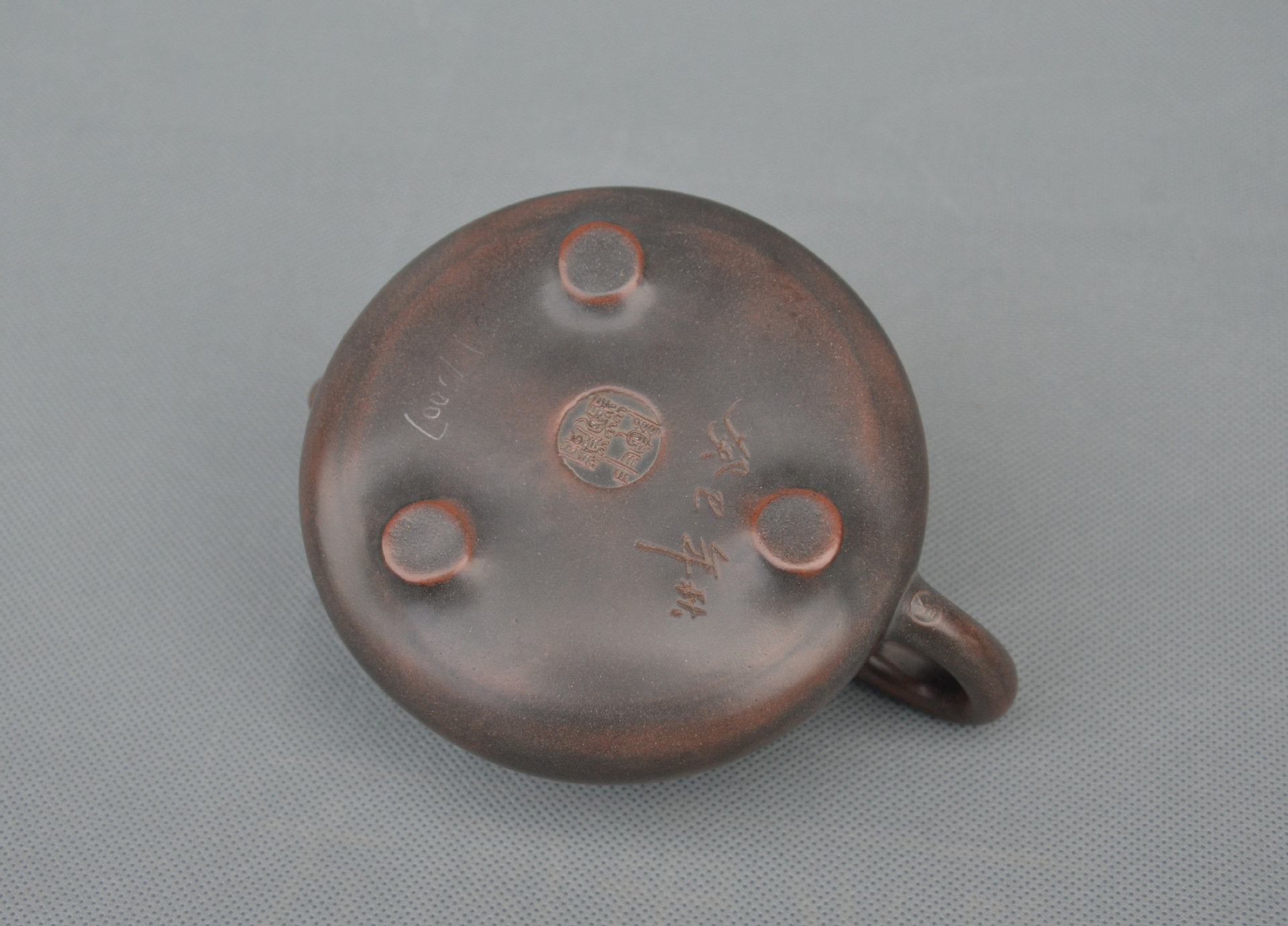 坭兴陶紫砂陶名家收藏精品茶壶茶具 李人帡---石瓢壶