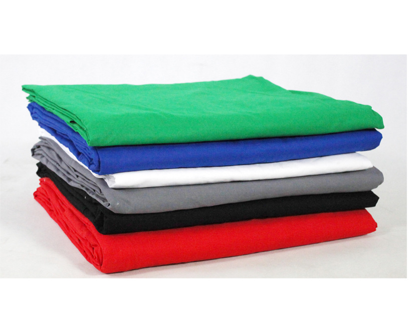 【专业抠像背景布 单色纯棉布背景 黑 白 蓝 绿