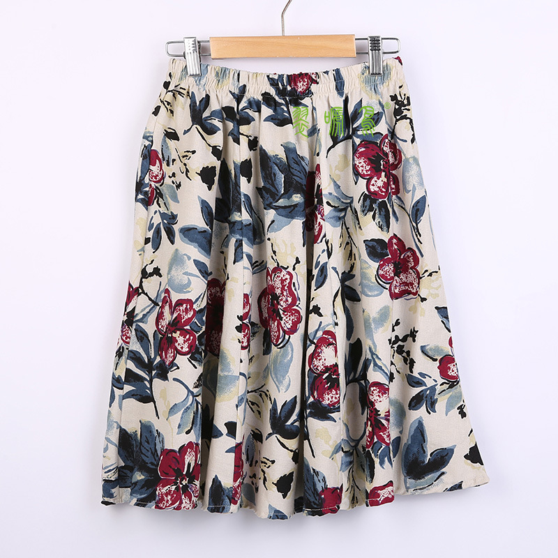 批发采购半身裙-夏季新品 女装亚麻半身裙 百搭