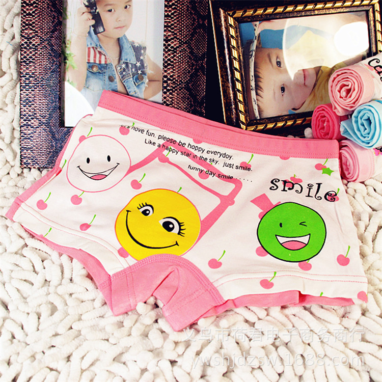 <em>内裤</em>-厂家内裤限量零售3-7岁儿童卡通笑脸<em>图案</em>