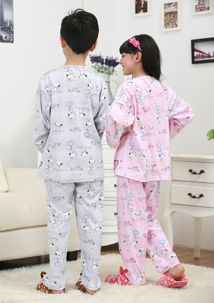 童家居服-秋<em>冬季</em>男女<em>童睡衣</em>棉质睡衣卡通印花