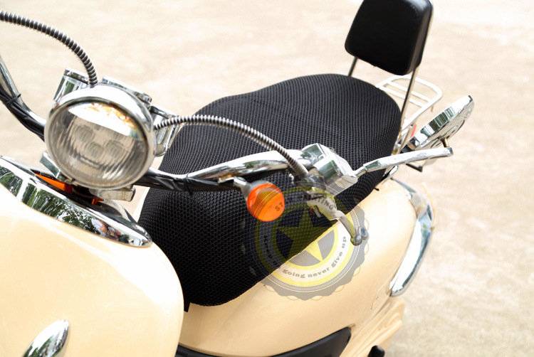 【厂家直销3D摩托车坐垫网\/隔热\/透气踏板车防