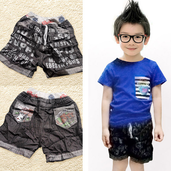 童装夏季2014儿童休闲<em>运动英文短裤</em>(清仓特卖