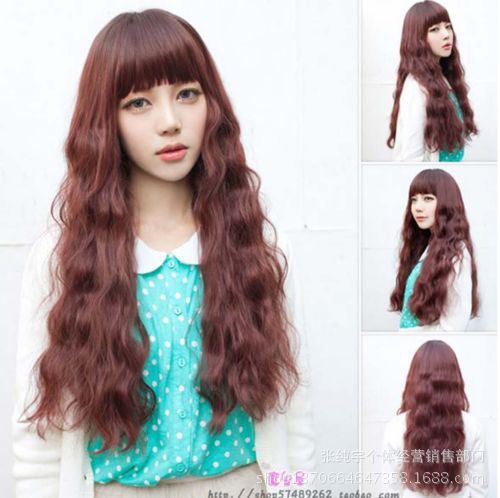 时尚欧美假发 长<em>卷发</em>修脸蓬松<em>玉米烫发型卷发</em>