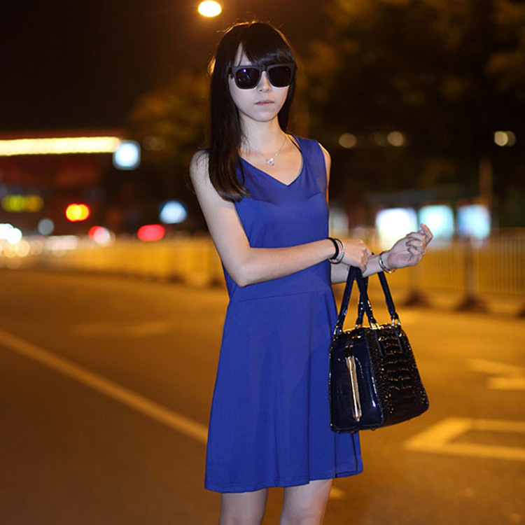 <em>2014</em>夏装<em>新款</em>女装韩版大码裙<em>夏季</em>新品修身显