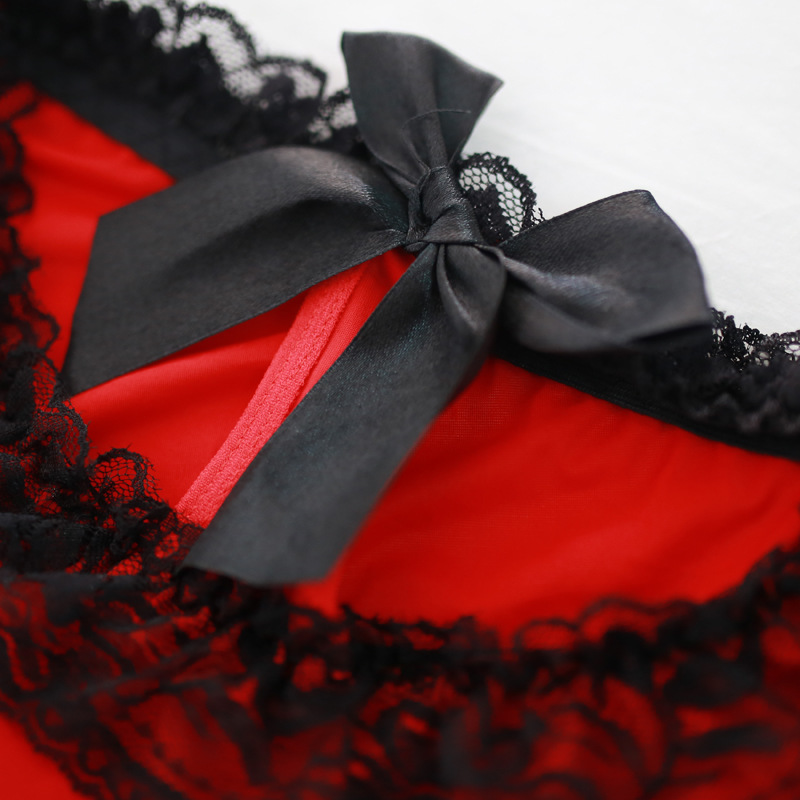 【超性感绑带迷诱蕾丝<em>内裤</em> 女诱惑系带冰丝低