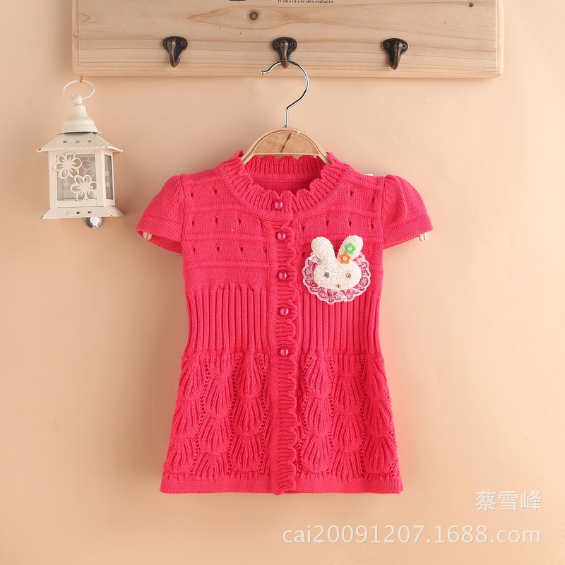 童装~<em>韩版</em>女童全棉<em>马甲</em>~小中童纯色儿童<em>毛衣</em>