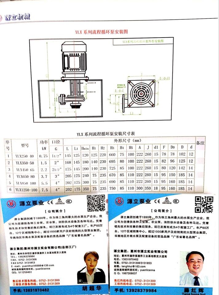 YLX系列联系方式