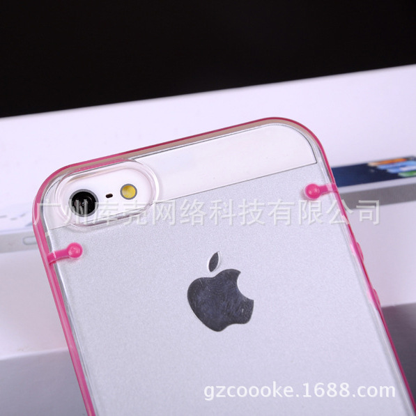 iphone5透明光面双色四点