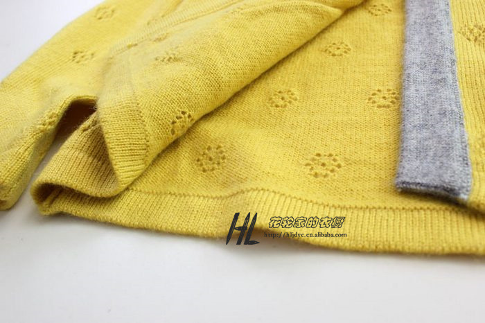 童毛衣-高品质 <em>女童</em>秋款<em>镂空开衫</em>针织衫 外贸童