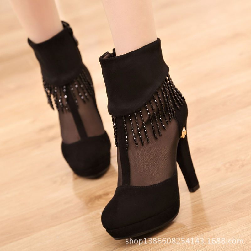 2014春<em>秋季</em>网络新款短靴<em>女鞋</em> 时尚潮流休闲混