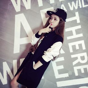 批发采购<em>女式</em>外套-<em>红帅</em>* 2014秋季新款拼接撞