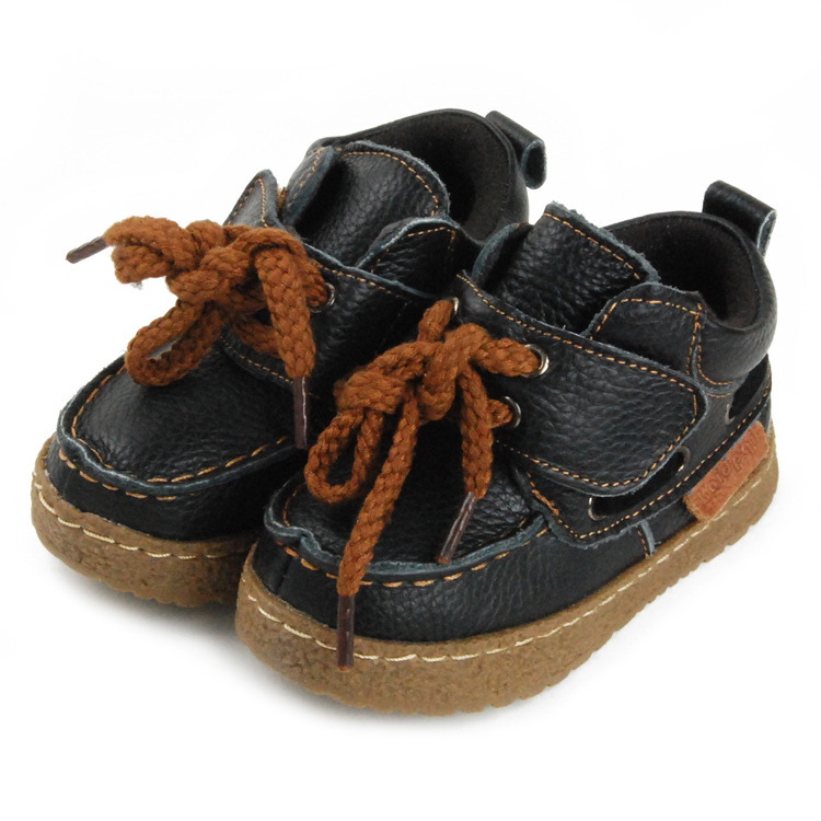 2014 秋冬新款头层牛皮男童靴 牛筋软底品牌童鞋厂家直批