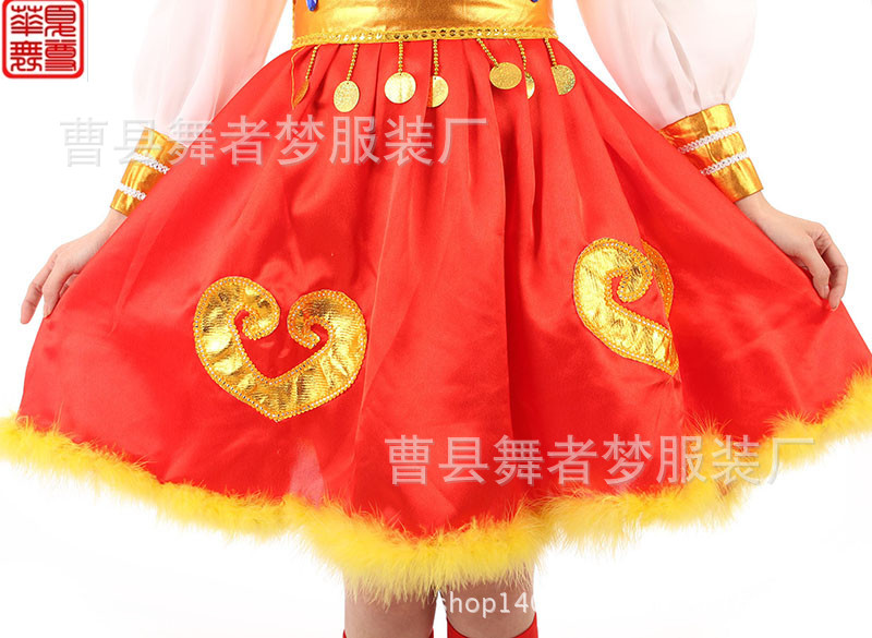 批发采购舞台服、表演服-女童民族舞服装蒙古