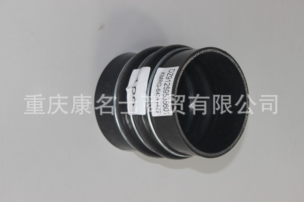 硬硅膠管KMRG-643++479-陜汽膠管DZ91259535601-內(nèi)徑100X125硅膠異型管,黑色鋼絲3凸緣2直管內(nèi)徑100XL125XH110X-5