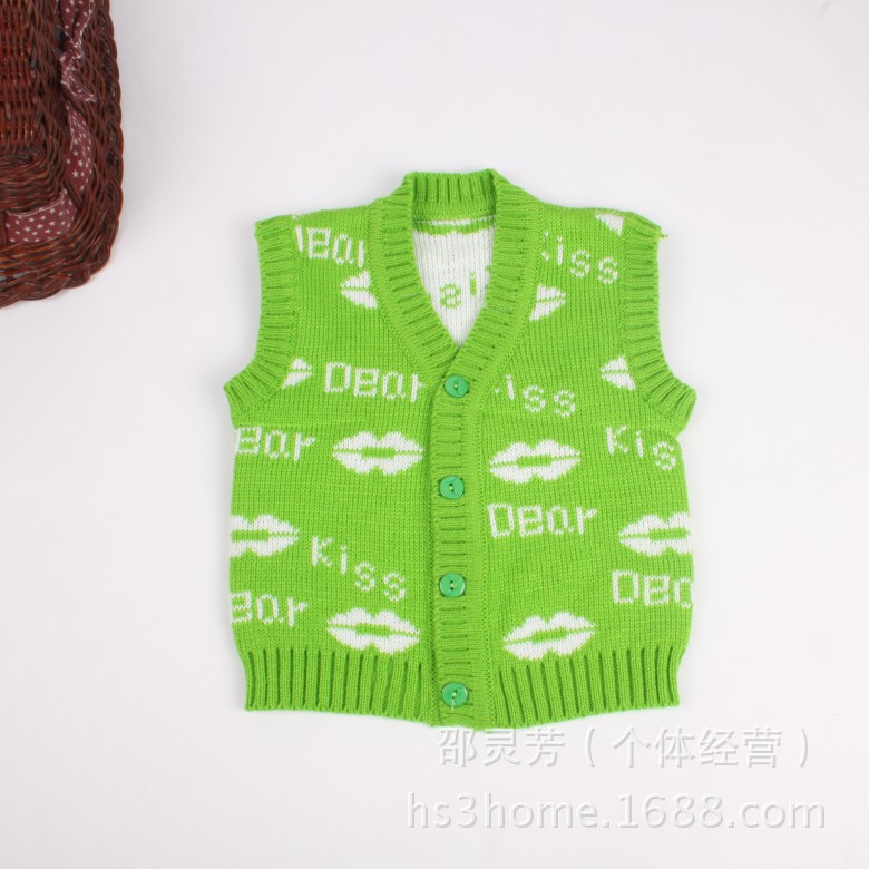 童<em>马甲</em>、背心-<em>儿童</em>背心<em>批发春秋</em>针织<em>外套幼儿</em>