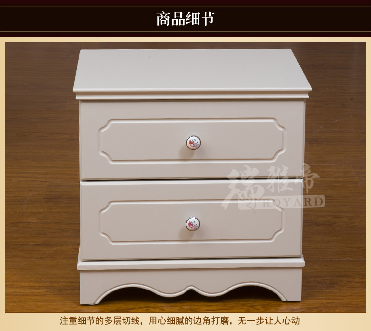 《厂价直销》田园家具实木床头柜简约床头柜象牙白质量保证