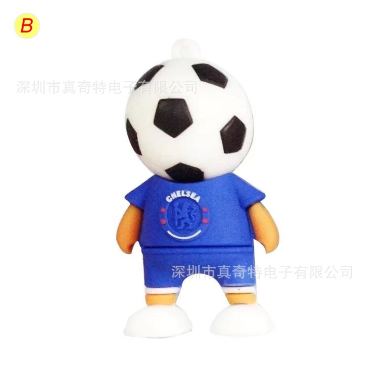 外壳-现货批发 世界杯冠军俱乐部 足球人U盘外