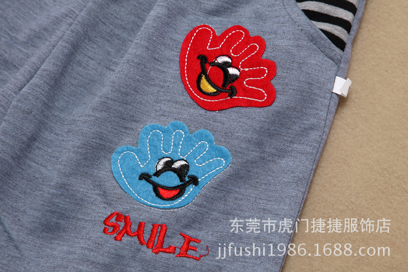 2014新款<em>童装</em> 夏季便宜<em>儿童裤</em> 手掌笑脸男童短