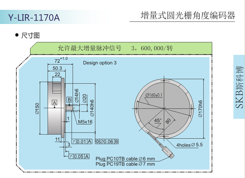 角度编码器高精度编码器圆光栅编码器ylir1170a