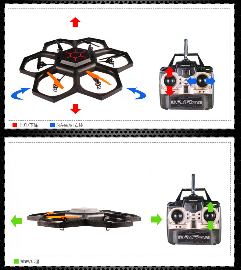 鑫讯x42超大六轴飞行器 2.4g遥控飞机 ufo飞行器遥控模型玩具批发