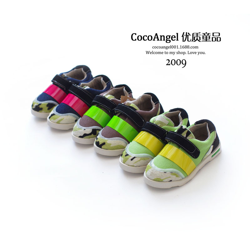 特批款！韩国儿童休闲鞋 男童女童帆布马毛真皮拼接运动鞋 潮款