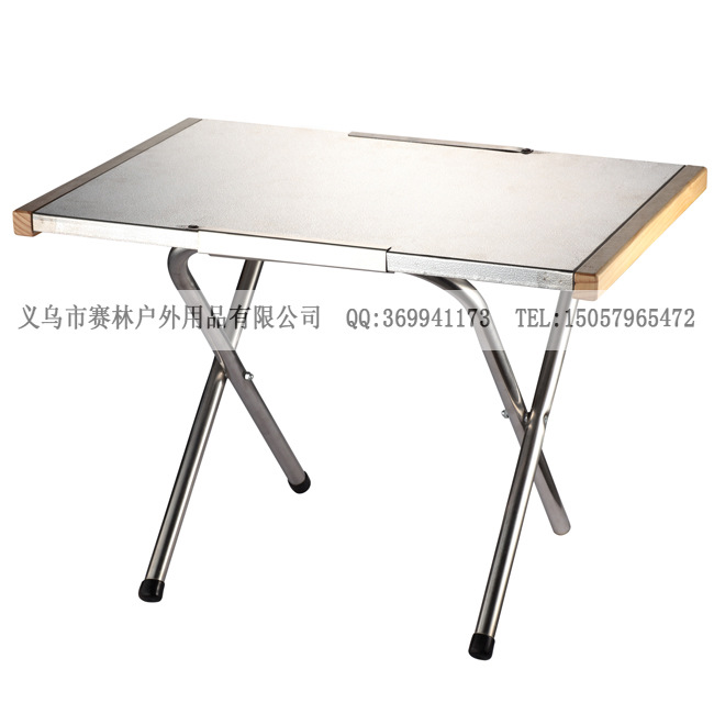 不锈钢折叠桌子 烧烤桌子 长方形便携桌