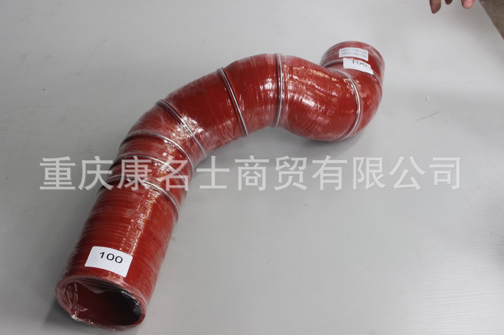 夹布压力胶管KMRG-536++500-欧曼胶管1425111901005-内径100X增强硅胶管,红色钢丝8凸缘8异型内径100XL680XL600XH320XH380-1